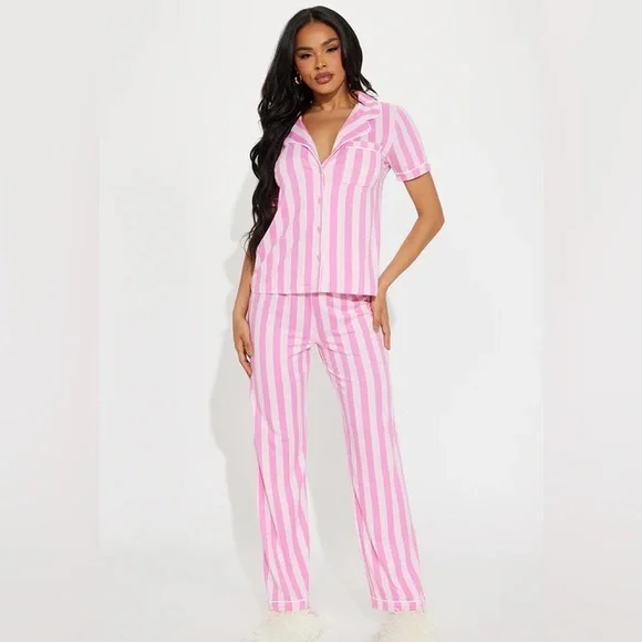 FINAL SALE 🏷️ Sleepy Dreams PJ Pant Set - Pink - Picture 1 of 5
